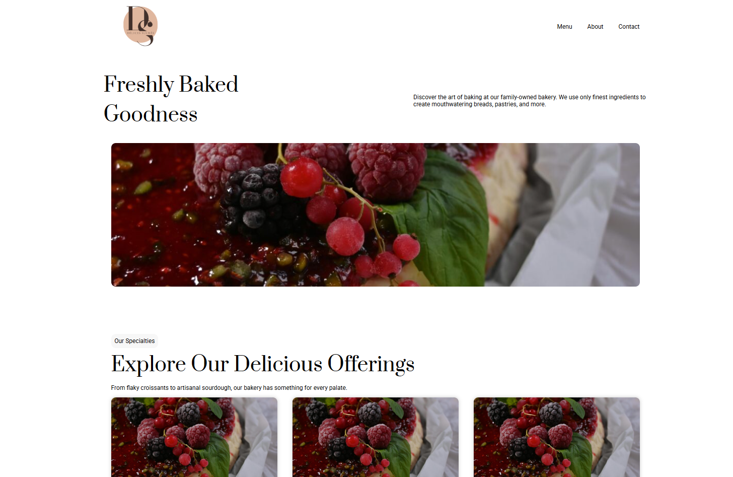 Site vitrine Boulangerie Délices-Sucrés